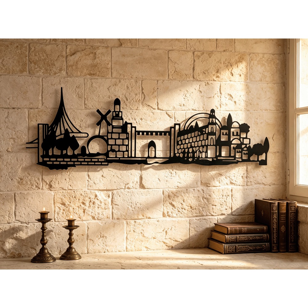 Home Decor - Металлическое настенное украшение CIFBUY: силуэт Иерусалима