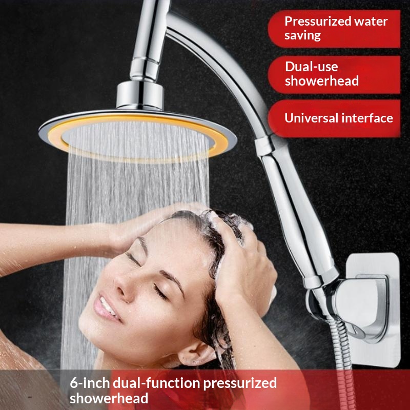High Pressure Shower Head Handheld - 6-дюймовая душевая лейка для ванной комнаты