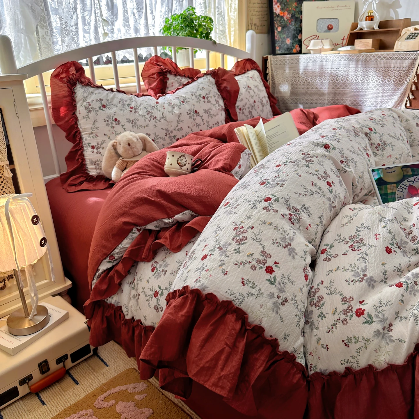 Aesthetic Floral Duvet Cover - Комплект постельного белья в винтажном французском