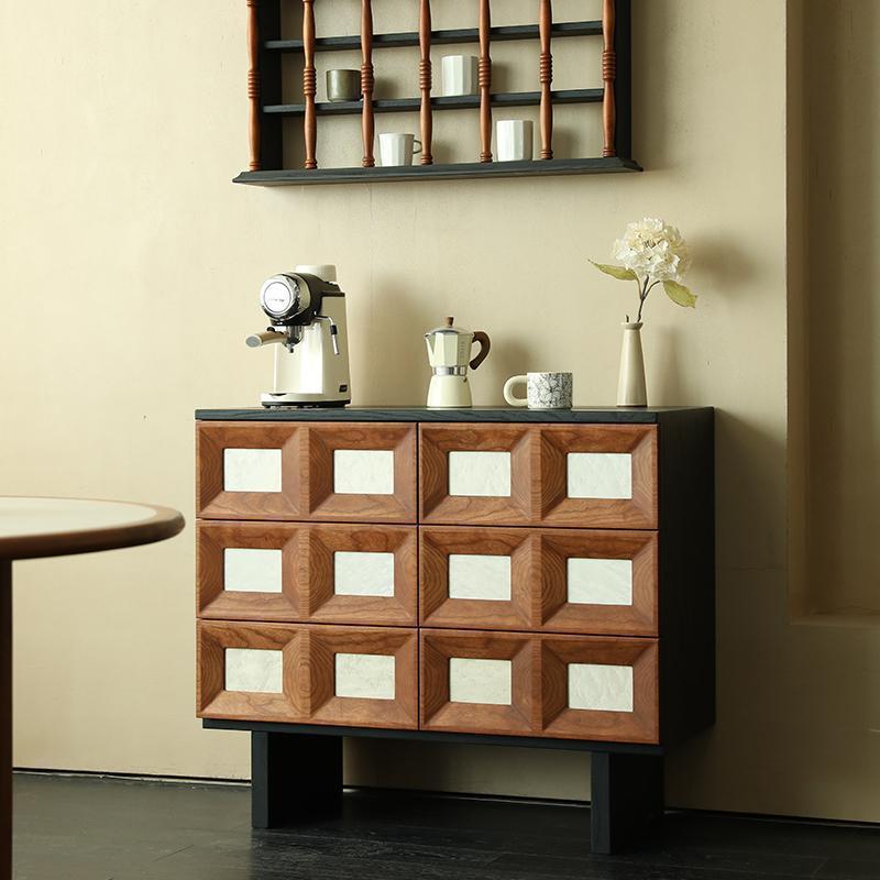 Storage & Organization - Средневековый шестисекционный шкаф, контрастный шкаф для