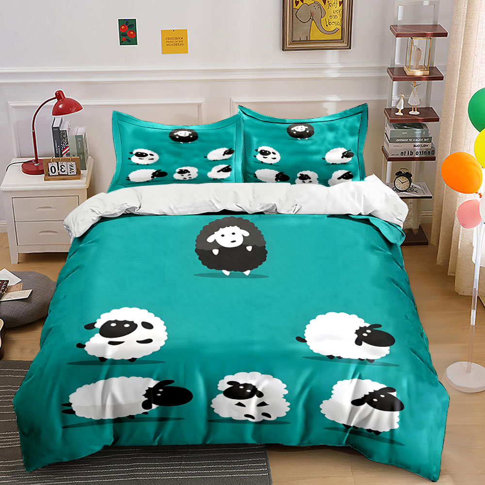 Duvet Cover Sets With Zipper - Комплект постельного белья с рисунком мультяшных
