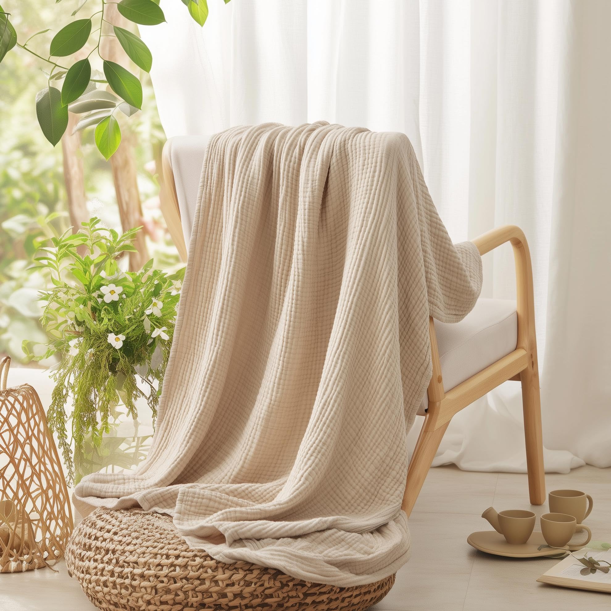 Одеяло из 100% хлопка для кров – обзор и цена Muslin Cotton Bedspread