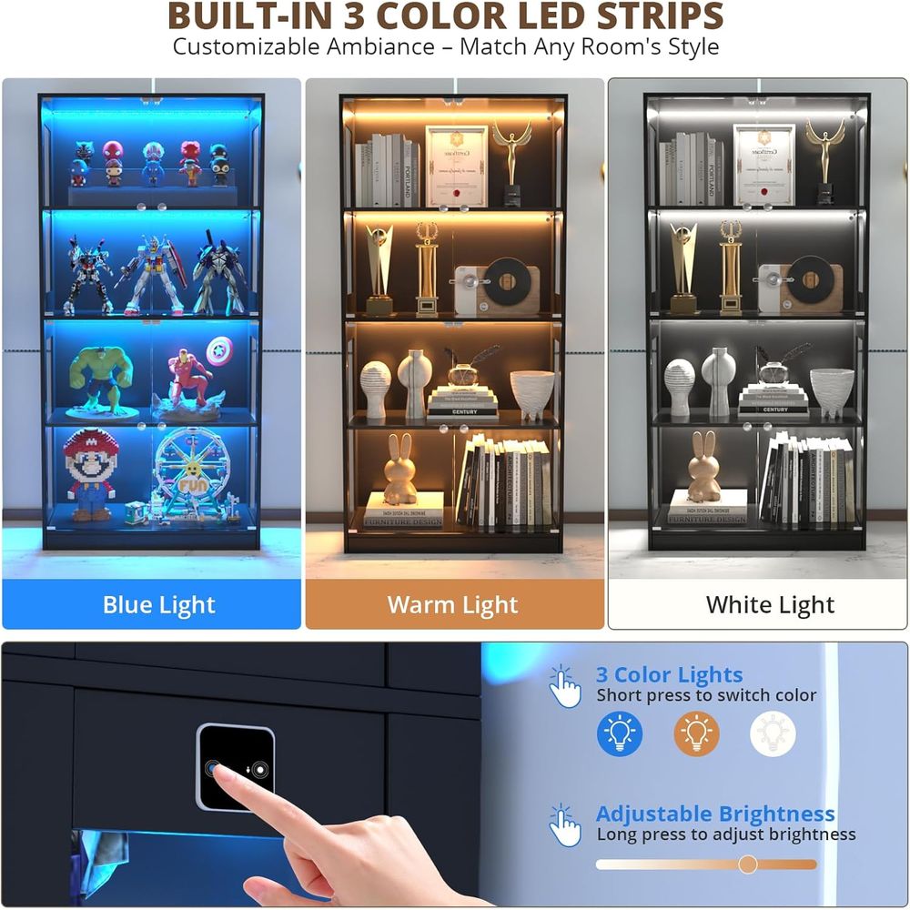 Витрина со стеклянными дверцам – обзор и цена Lighting