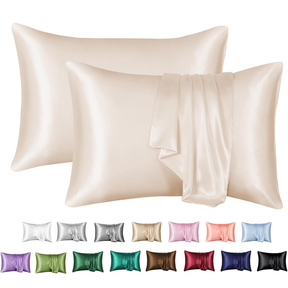 2-упаковка атласных наволочек  – обзор и цена Satin Silk Pillowcase Hair Skin