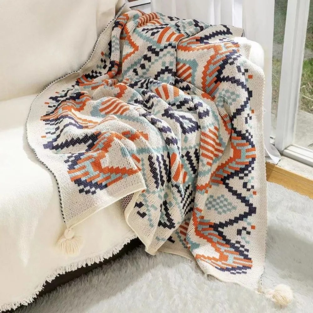 Винтажные пледы в стиле бохо с – обзор и цена Boho Throw Blanket Fringe