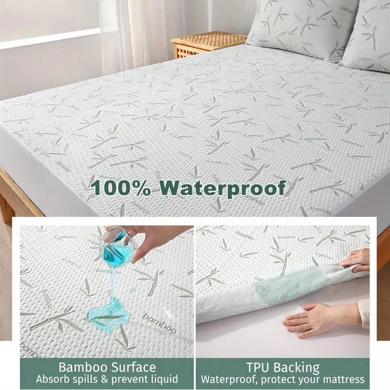 1 шт. бамбуковая защита для ма – обзор и цена Waterproof Mattress Protector Breathable