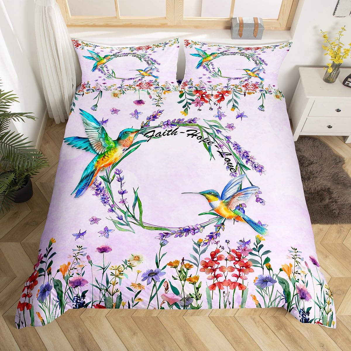Hummingbird Bedding Set Luxury – обзор и цена Aesthetic Floral Duvet Cover
