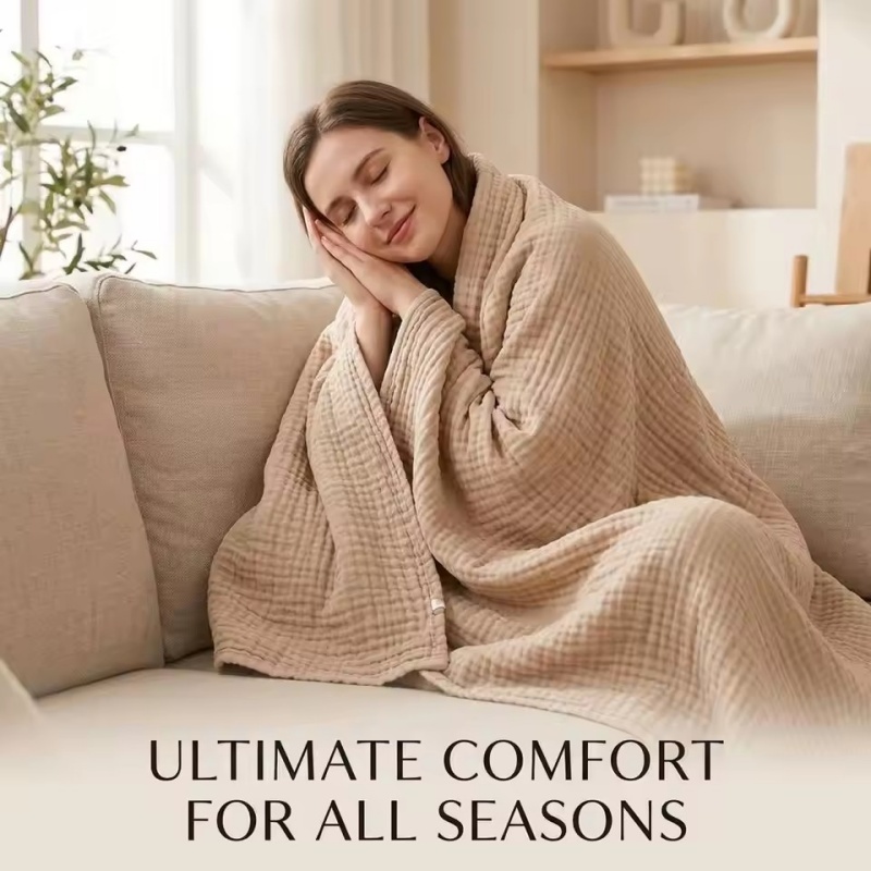 Шестислойное хлопковое муслино – обзор и цена Muslin Cotton Bedspread