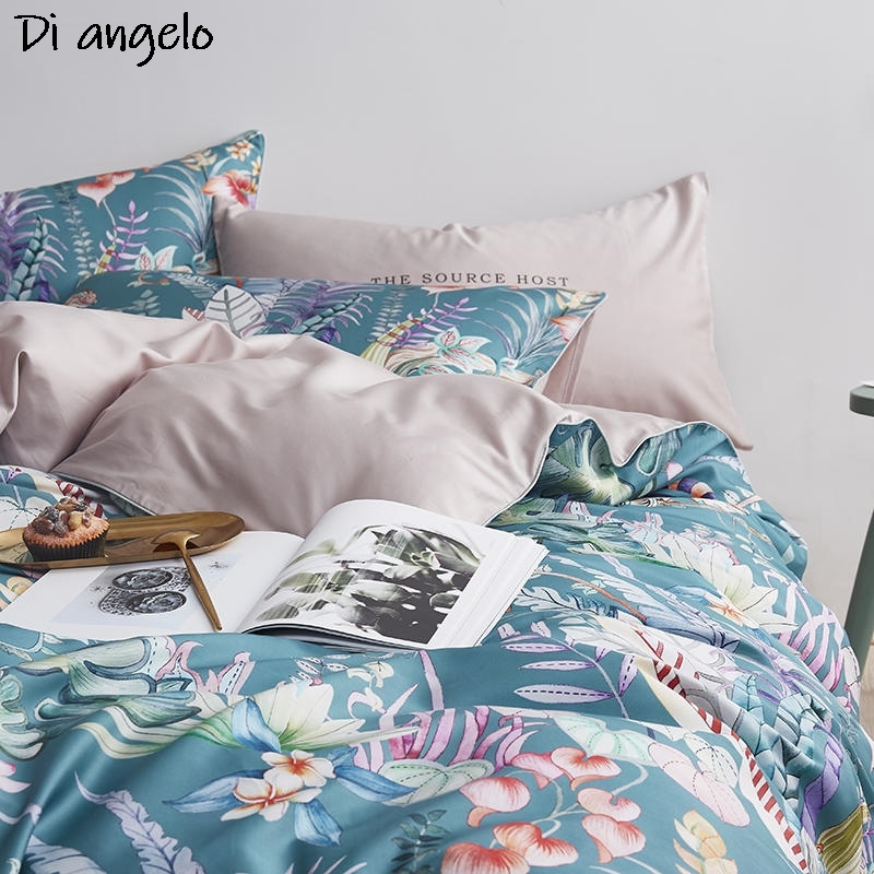 600TC 4 шт. египетский хлопок  – обзор и цена Aesthetic Floral Duvet Cover