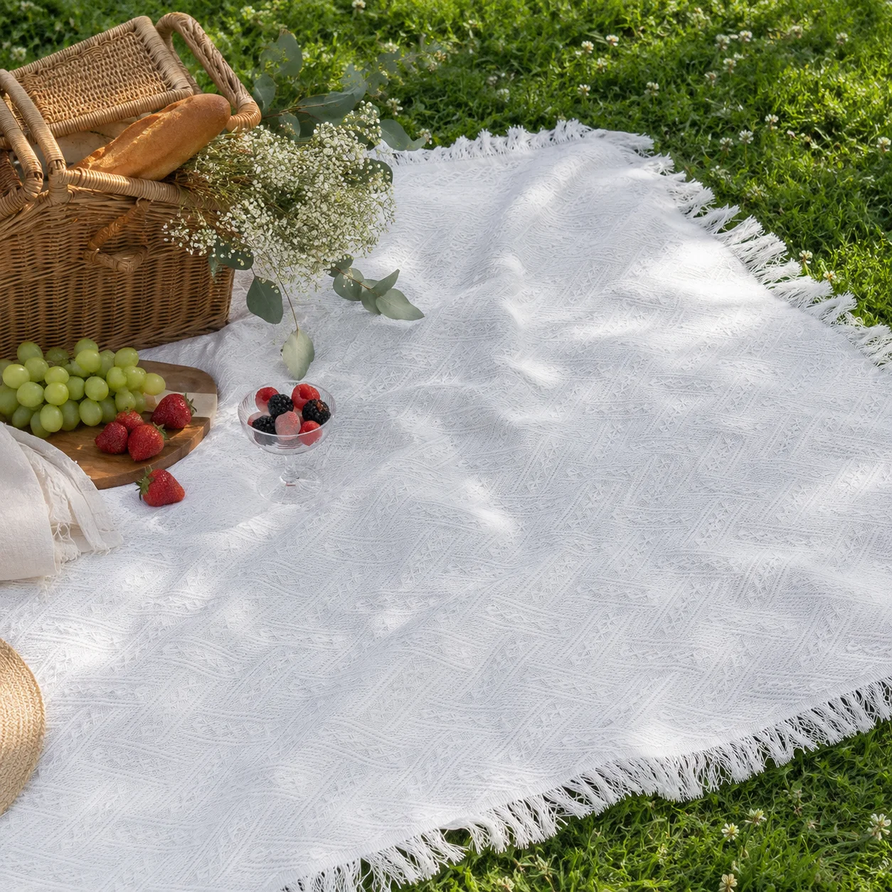 Бохо-плед для пикника, коврик  – обзор и цена Boho Throw Blanket Fringe