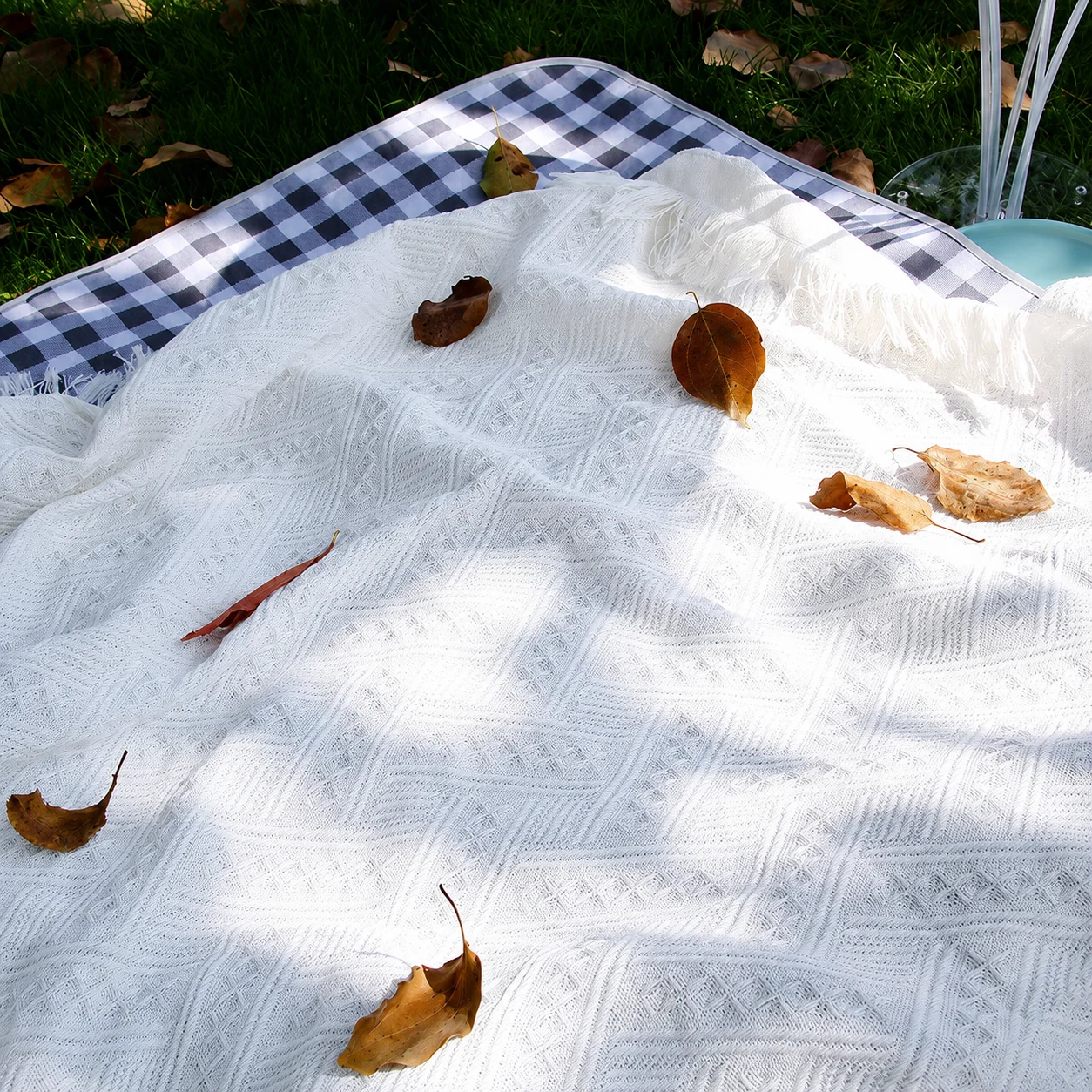 Бохо-плед для пикника, коврик  – обзор и цена Boho Throw Blanket Fringe
