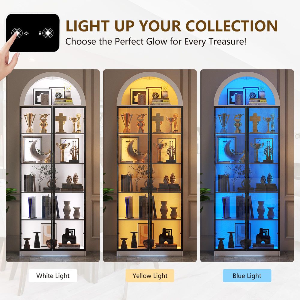 Витрина с дверцами и регулируе – обзор и цена Lighting