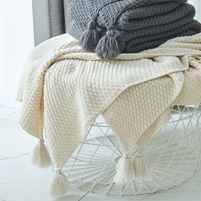 Вязаный плед в стиле бохо с де – обзор и цена Boho Throw Blanket Fringe